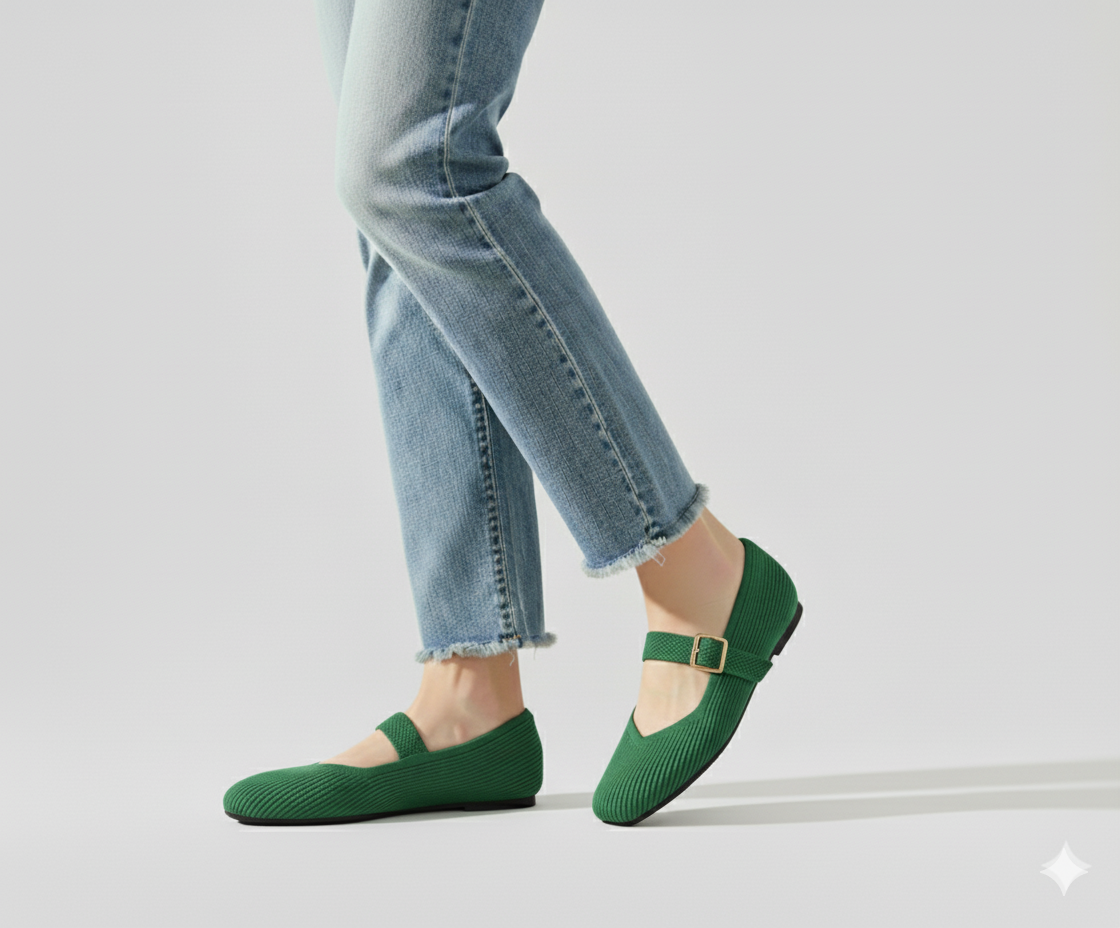 Mary-Jane Flats Toe