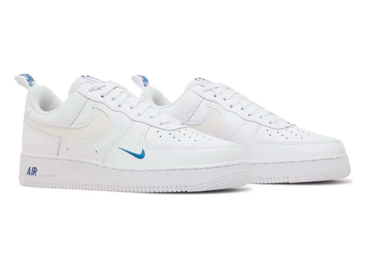 Nike Air Force 1 Low Reflective Swoosh White Blue