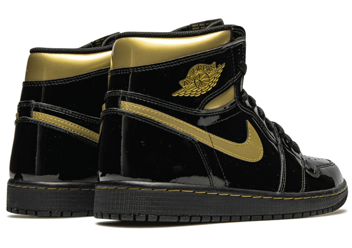 Air Jordan 1 High OG Patent Black Gold