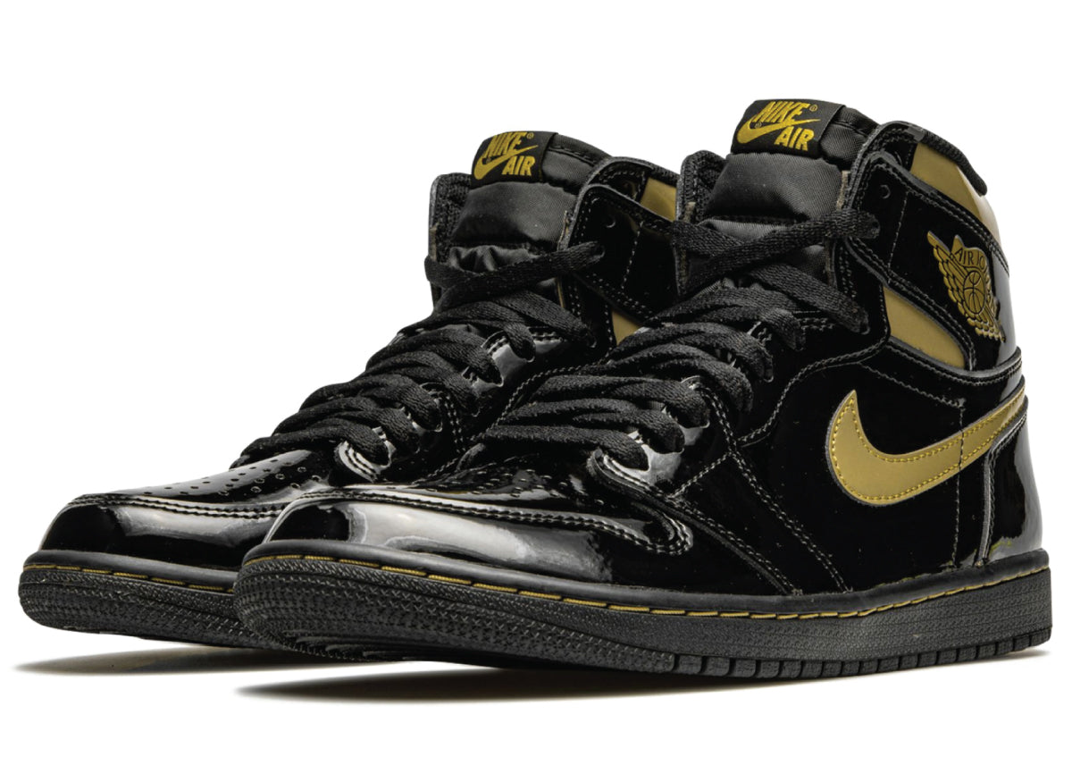 Air Jordan 1 High OG Patent Black Gold