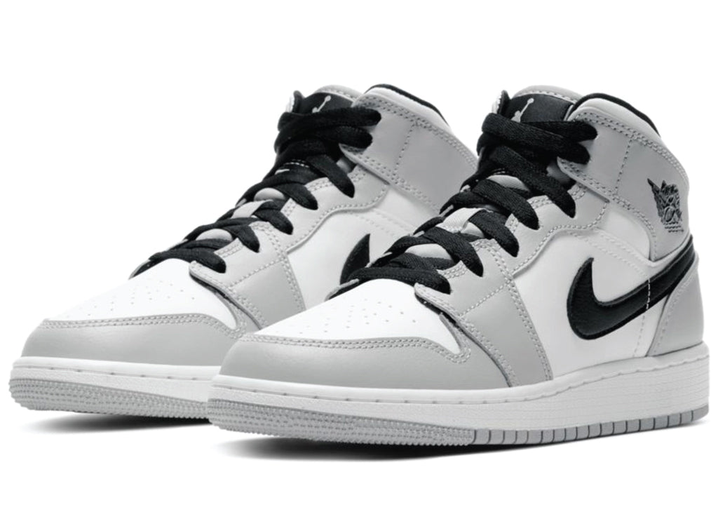 Air Jordan 1 Mid GS Light Smoke Grey