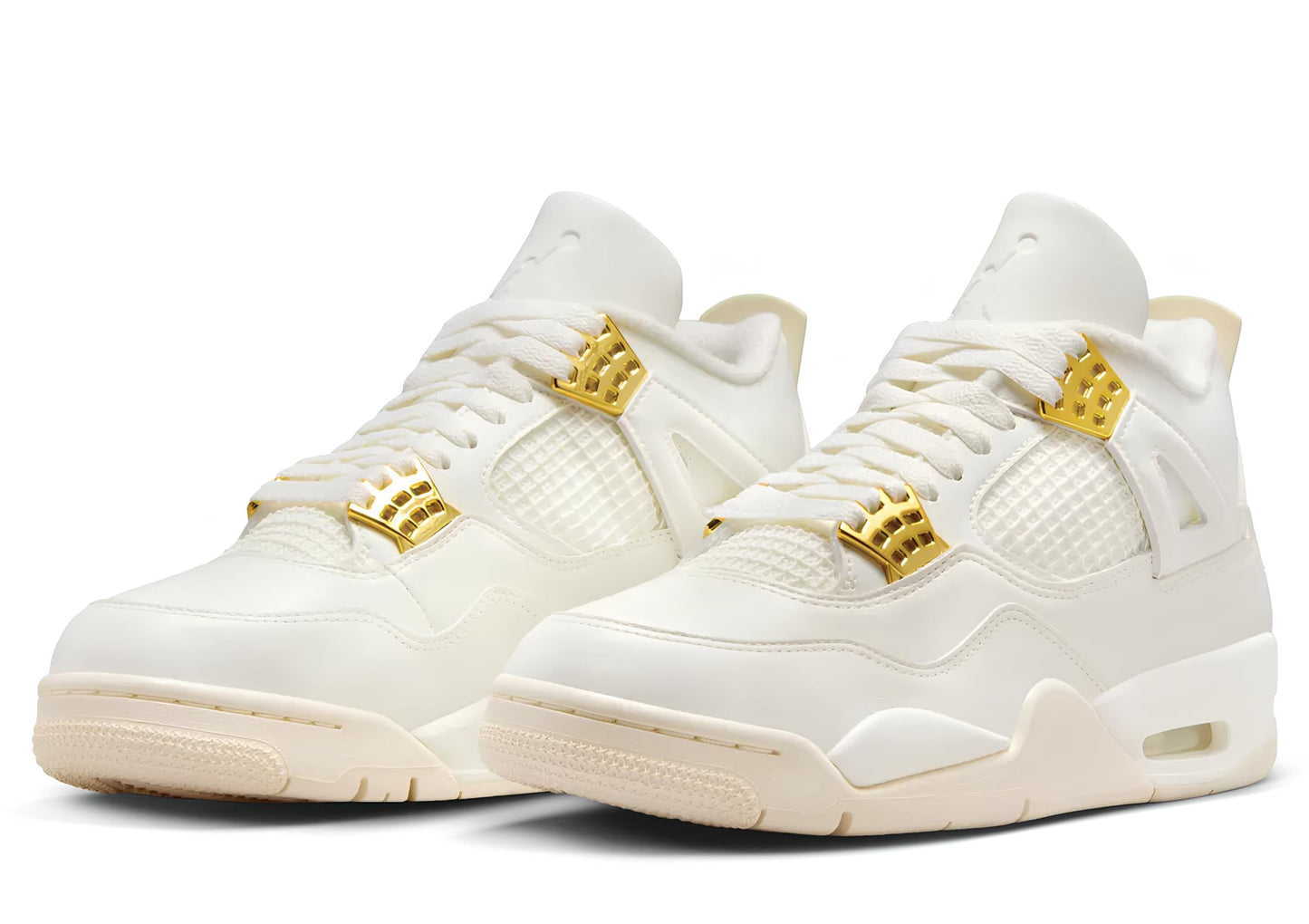Air Jordan 4 Retro Sail Metallic Gold Women's