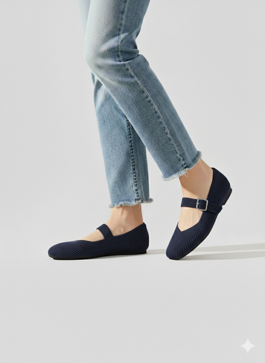 Mary-Jane Flats Toe