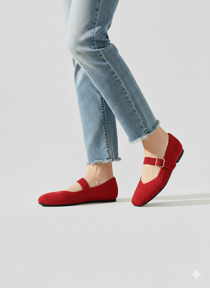 Mary-Jane Flats Toe