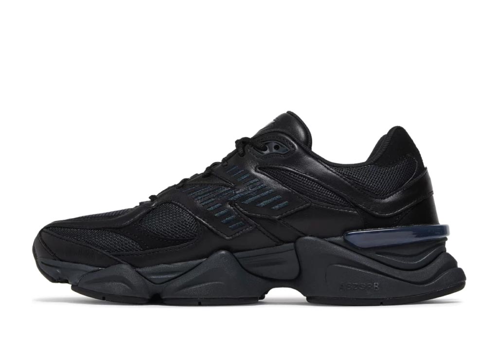 New Balance 9060 Triple Black Leather